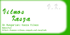 vilmos kasza business card